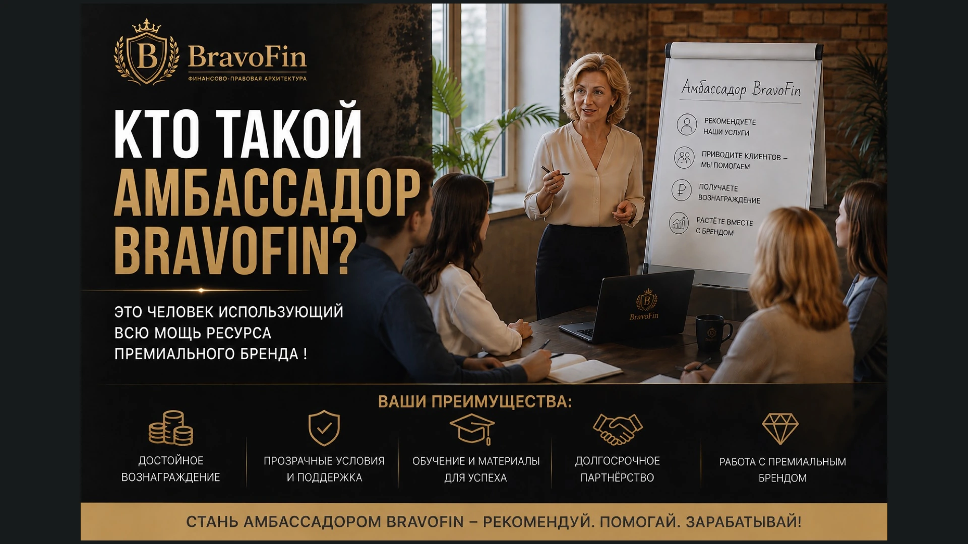Роль амбассадора — материалы программы амбассадоров BravoFin